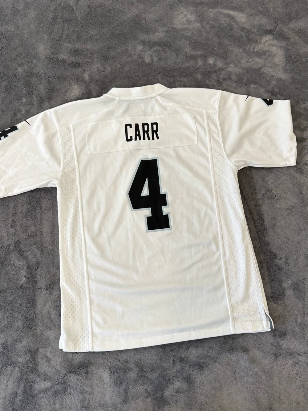 Nike White Youth Football Jersey with Black #4